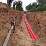 Allacciamento linea elettrica con giunture in unica pezzatura Allacciamento linea elettrica con giunture in unica pezzatura