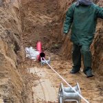 Scavo per allacciamento linea elettrica