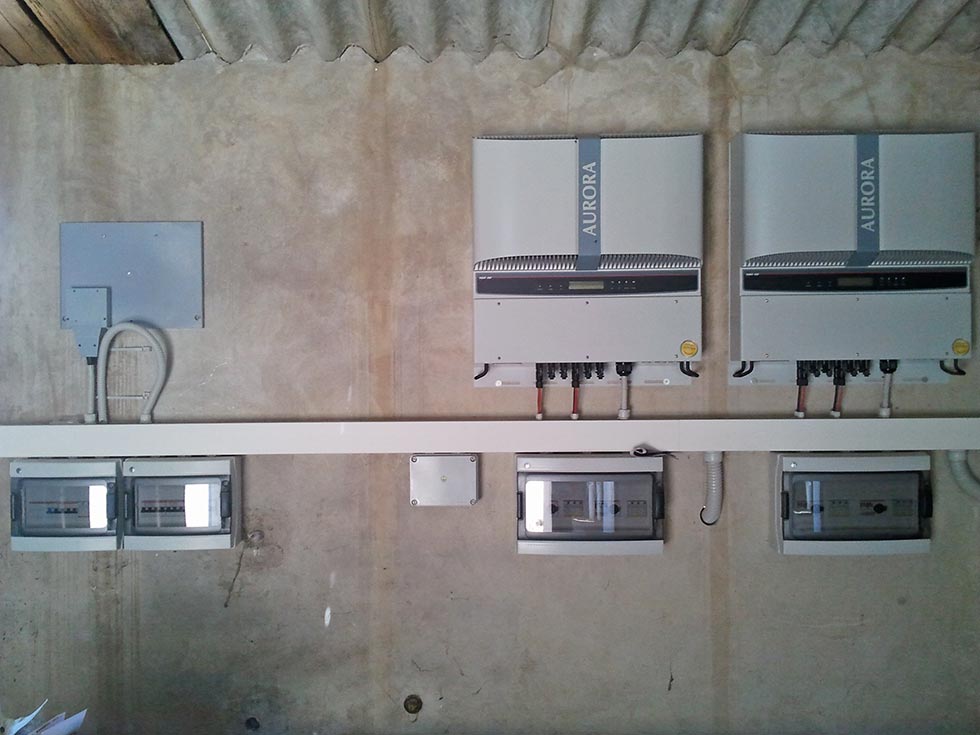 Sala macchine per la gestione dell'impianto fotovoltaico Sala macchine per la gestione dell'impianto fotovoltaico